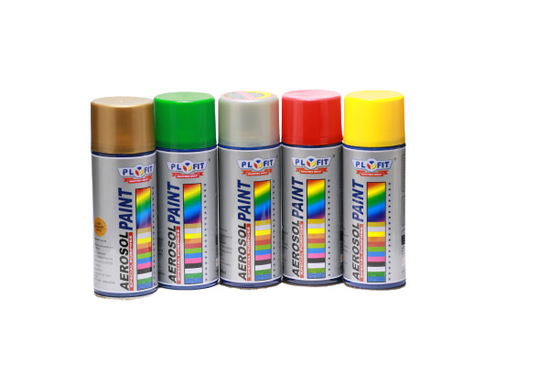 Revêtement liquide métallique de peinture de jet d'aérosol d'or de personnalisation pour le bois en plastique en métal