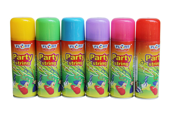 L'aérosol peut partie le jet fou de ficelle de couleurs mélangées de jet de ficelle de partie pour des enfants/adultes