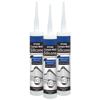 Résistant à l'eau neutre HY-3300 résistant UV PLYFIT de mastic de silicone de mur rideau