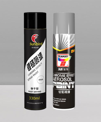 Peinture acrylique de jet de Chrome de peinture d'aérosol de visage de miroir métallique pour le métal