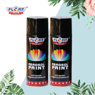 Le jet noir de satin de graffiti de couleur peignent la peinture de 400ml Matte High Coverage Aerosol Spray