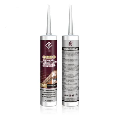 Adhésif résistant UV de silicone de mastic résistant neutre de temps pour le mur rideau