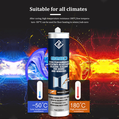 Le silicone neutre fait sur commande de traitement calfeutrent le mastic adhésif de silicone pour l'acier inoxydable