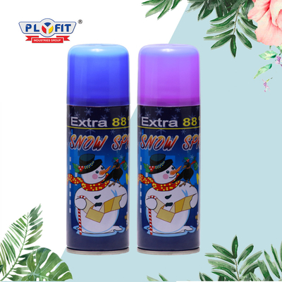 La neige blanche de mousse de carnaval de partie pulvérisent la boîte colorée artificielle 250ml de fer-blanc