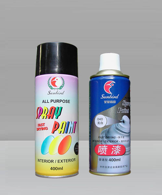 Peinture de jet acrylique noire à séchage rapide à base d'eau pour les meubles 450ml