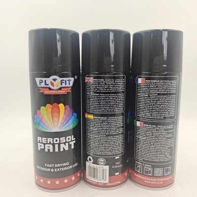 Peinture de jet acrylique d'aérosol de PLYFIT 450ML séchant rapidement pour le métal d'ABS de meubles de voiture